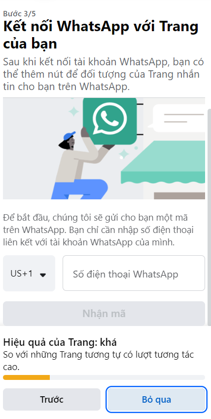 Bước 5 Kết nối WhatsApp với Trang của bạn