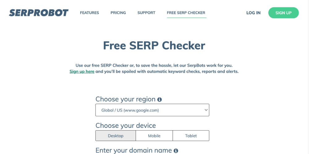 SERP Robot giúp kiểm tra xếp hạng từ khóa, tăng thứ hạng trang web dễ dàng