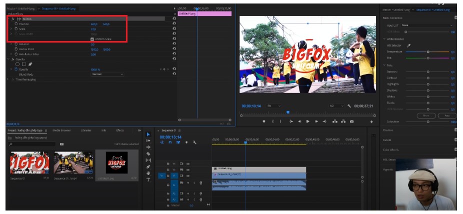 Bước 3 Chèn logo vào video trong Adobe Premiere Pro