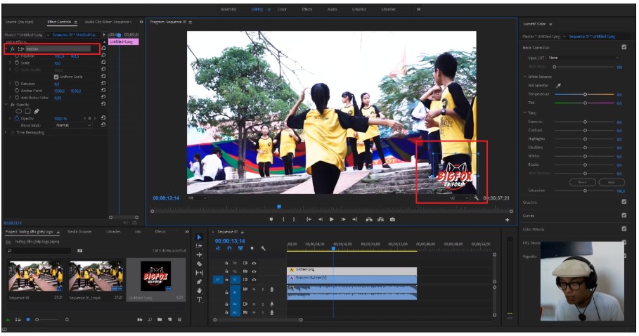 Bước 4 Chèn logo vào video trong Adobe Premiere Pro