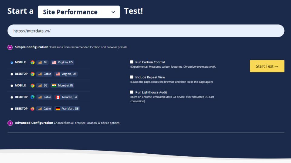 WebPageTest