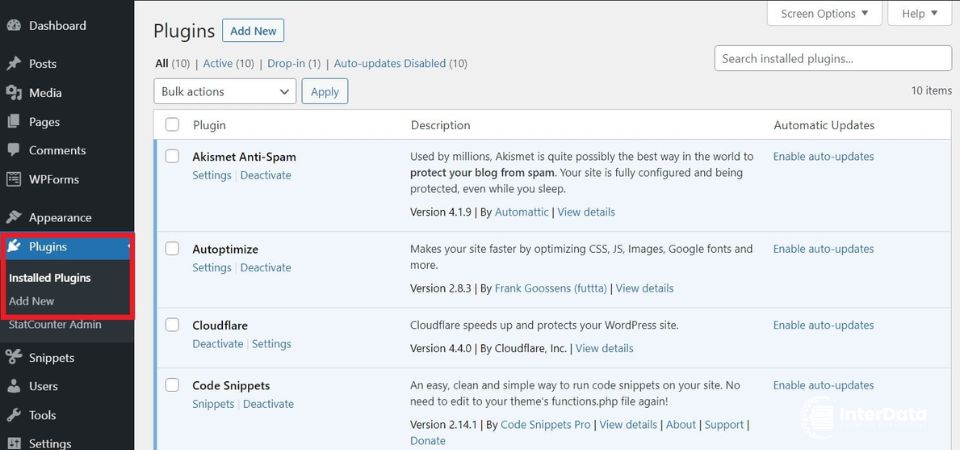 cài Plugin cho WordPress tại Dashboard