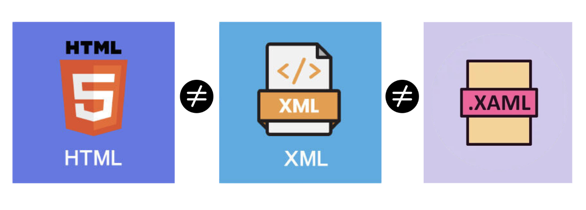 Phân biệt XML, HTML và XAML