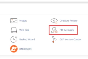 Cách tạo và thay đổi tài khoản FTP