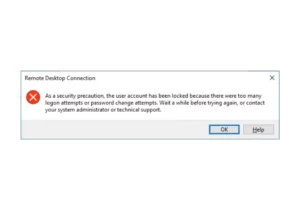 Cách xử lý lỗi the user account has been locked trên Win 10