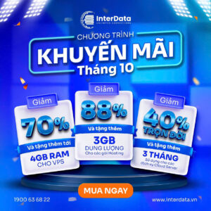 InterData khuyến mãi tháng 10 tặng kèm dung lượng
