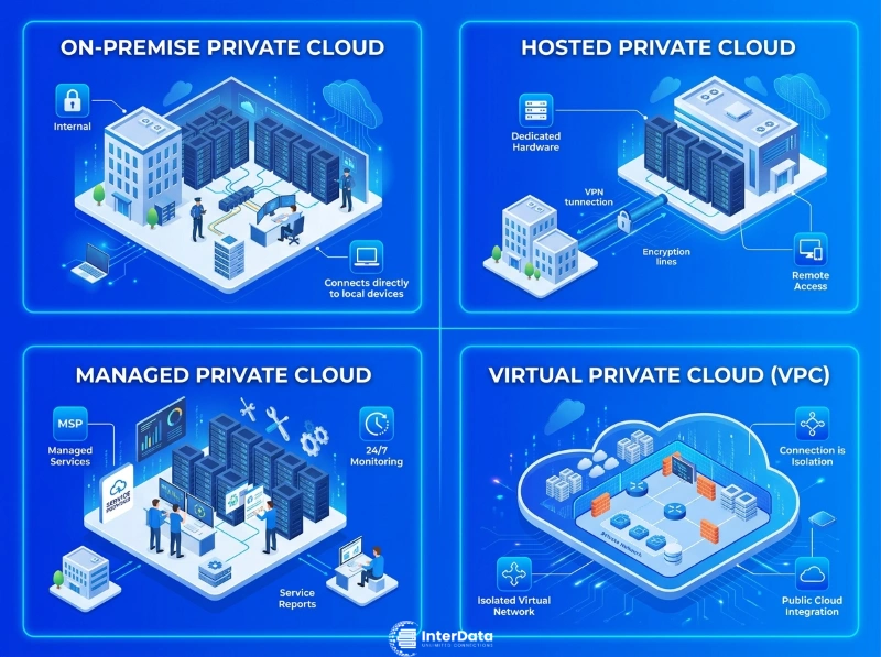 Private Cloud Là Gì? Ưu Nhược Điểm & Khi Nào Doanh Nghiệp Nên Dùng? 4 Các mô hình Private Cloud phổ biến