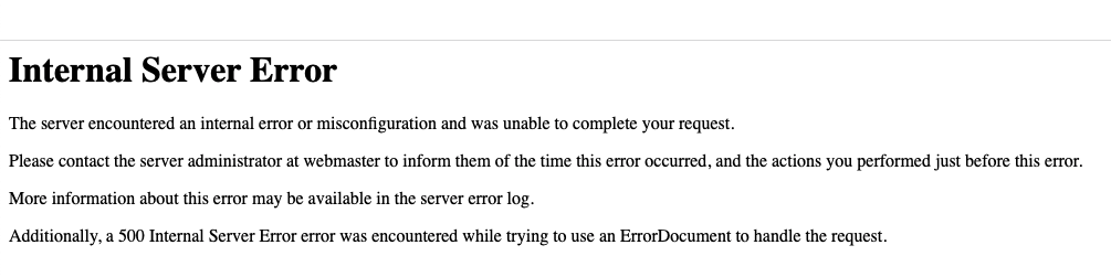 Lỗi 500 Internal Server Error Là Gì? 14+ Cách Fix Nhanh Chóng 2 Lỗi Internal Server Error hiện trên màn hình