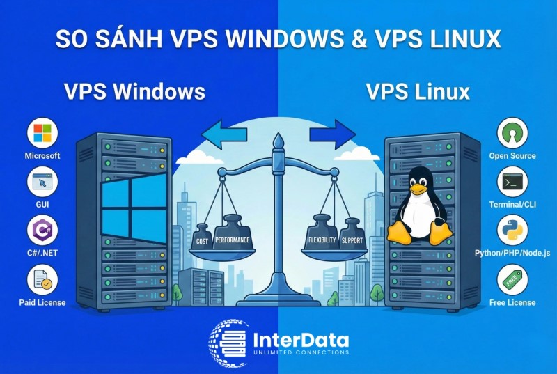 So sánh VPS Windows và VPS Linux