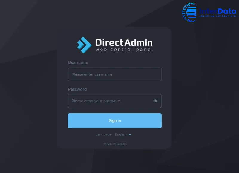 Đăng nhập vào DirectAdmin