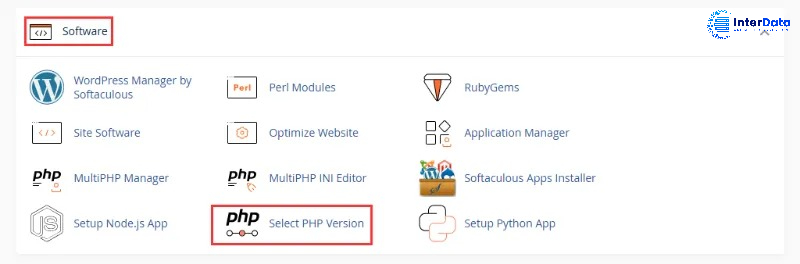 thay đổi phiên bản php trên cpanel