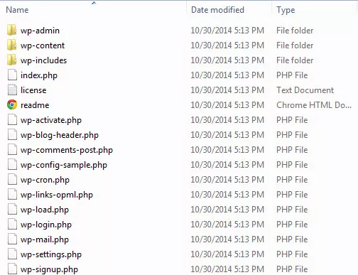 Cách cài đặt Wordpress trên Localhost: Hướng dẫn chi tiết 5 Các thư mục con là mã nguồn WordPress