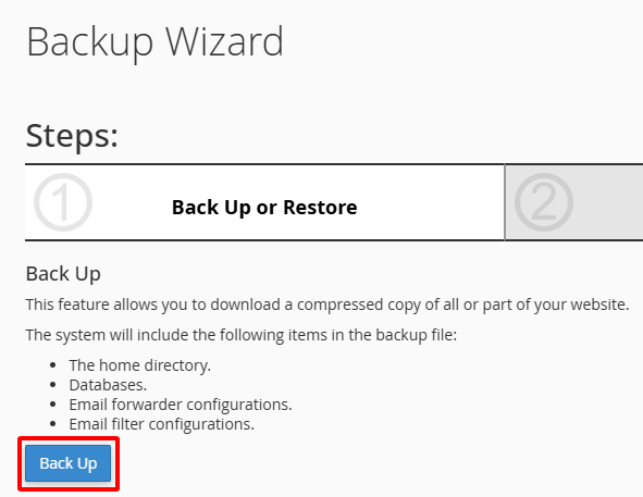 Hướng Dẫn 4+ Cách Backup Website WordPress Đơn Giản, Hiệu Quả 8 Chọn chế độ Backup để bắt đầu sao lưu