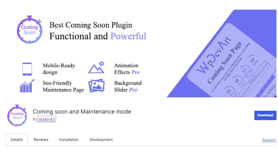 Top 8+ Plugin bảo trì Wordpress chất lượng, hiệu quả nên cài 7 Coming Soon And Maintenance Mode