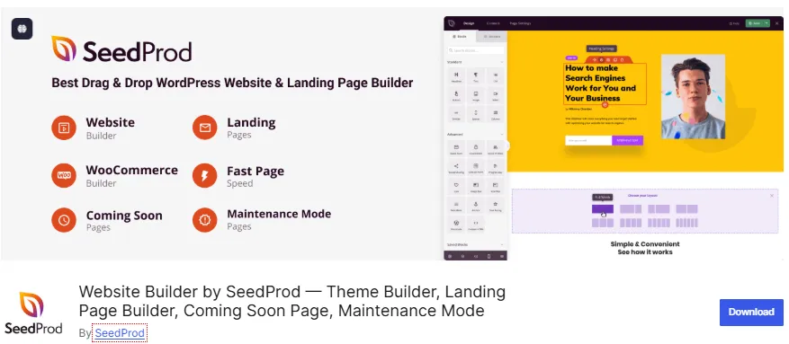 Top 8+ Plugin bảo trì Wordpress chất lượng, hiệu quả nên cài 4 Coming Soon Page & Maintenance Mode by SeedProd