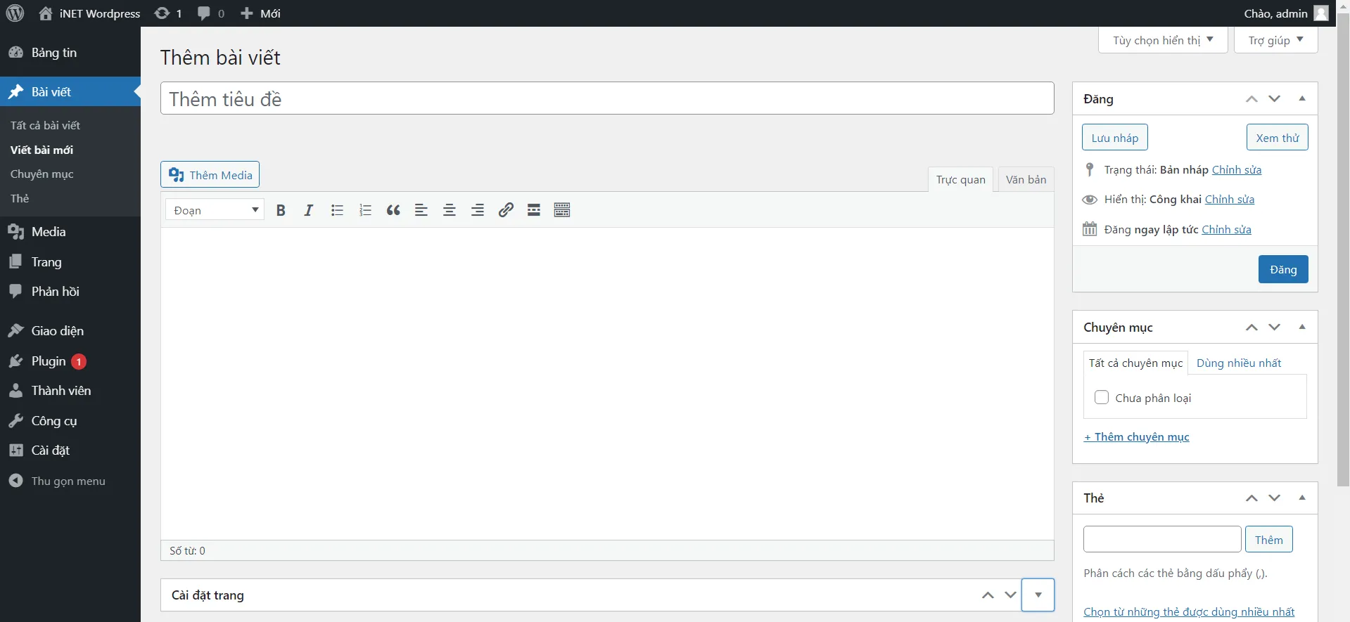 Post là gì? Cách tạo, Lên lịch Post trên Wordpress đơn giản 3 Giao diện soạn thảo