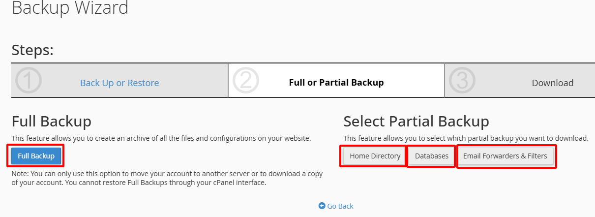 Hướng Dẫn 4+ Cách Backup Website WordPress Đơn Giản, Hiệu Quả 9 Lựa chọn loại dữ liệu cần sao lưu