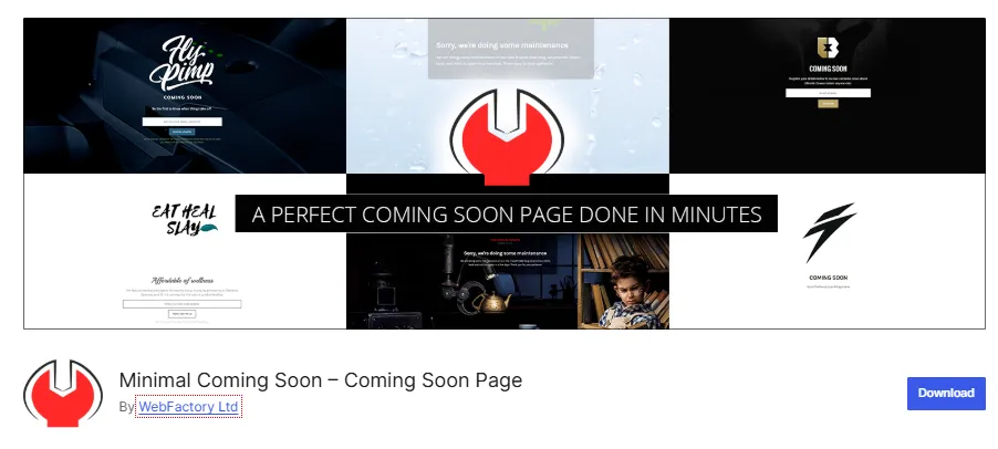 Top 8+ Plugin bảo trì Wordpress chất lượng, hiệu quả nên cài 8 Minimal Coming Soon and Maintenance Mode
