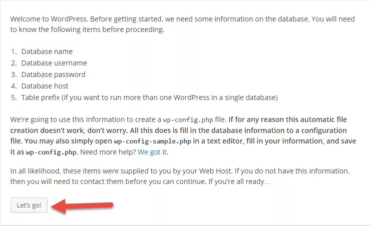 Cách cài đặt Wordpress trên Localhost: Hướng dẫn chi tiết 8 Nhấn Let’s Go để hệ thống tự động hỗ trợ