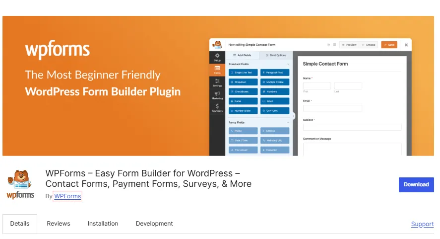 Plugins Wpforms