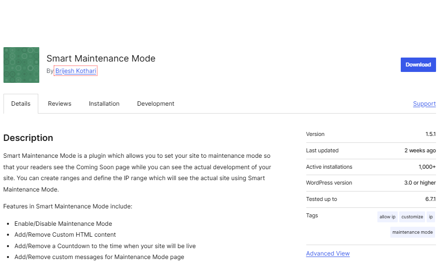 Top 8+ Plugin bảo trì Wordpress chất lượng, hiệu quả nên cài 5 Smart Maintenance Mode