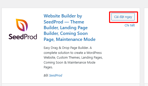 Top 8+ Plugin bảo trì Wordpress chất lượng, hiệu quả nên cài 10 Tìm kiếm Maintenance Mode by SeedProd và cài đặt