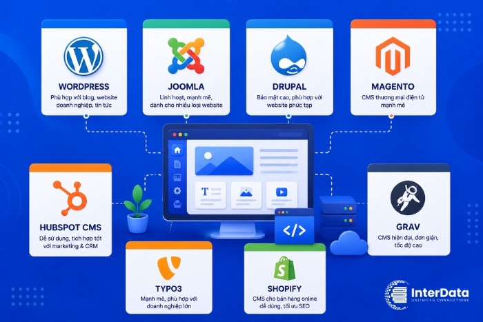 Các loại CMS phổ biến