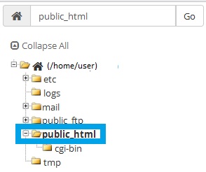 Vào thư mục Public html