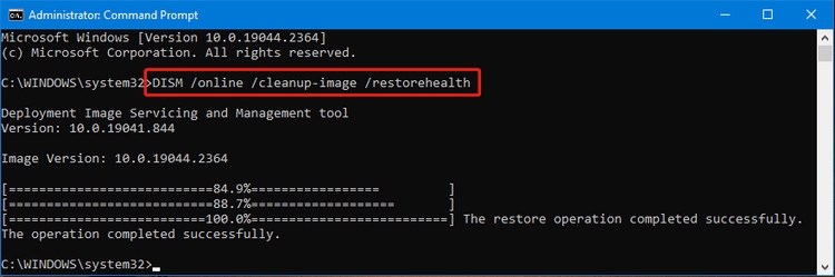 Runtime Error là gì? Nguyên nhân & Cách sửa lỗi thời gian chạy 6 Chạy lệnh DISM