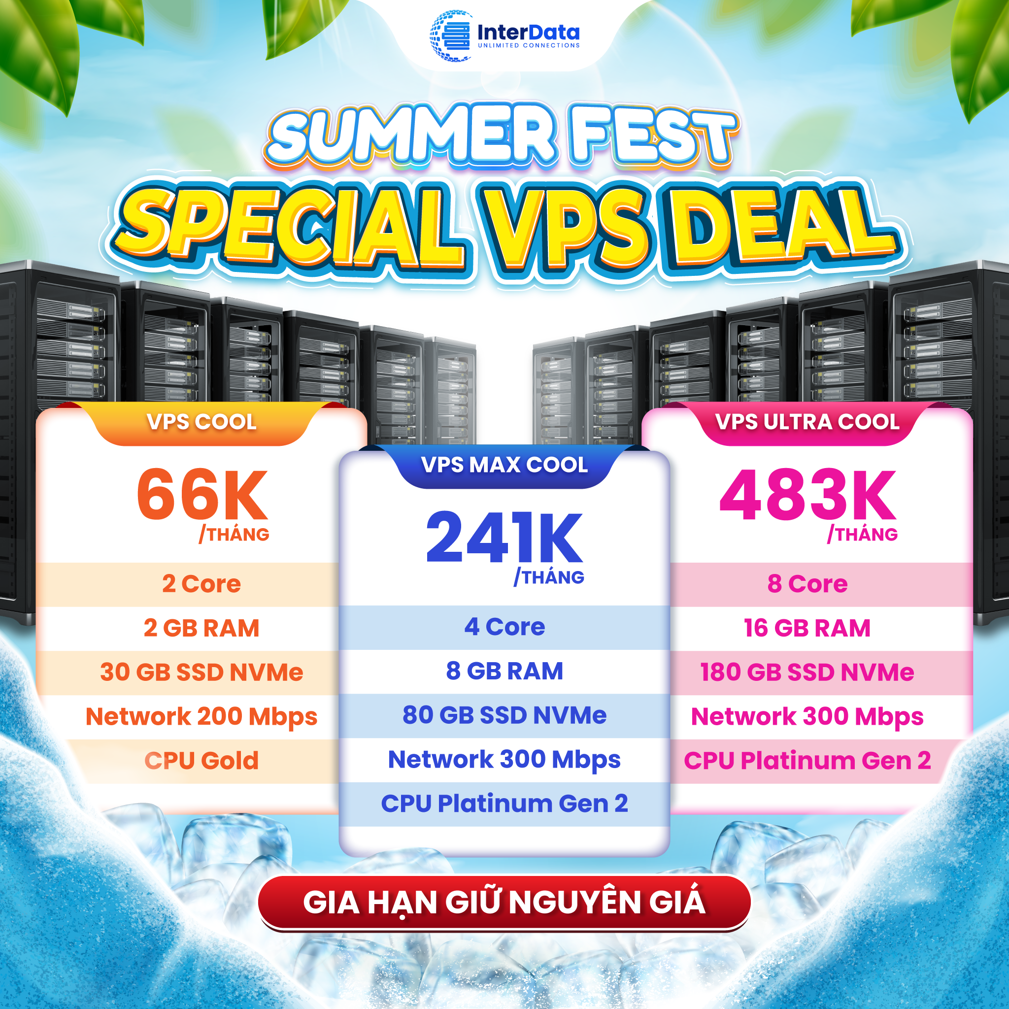 VPS Summer Fest chỉ từ 66K/tháng - Gia Hạn Giá KHÔNG ĐỔI 1 VPS Summer Fest 2025