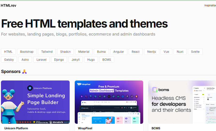 11+ Trang Web Tải Mẫu Next.js Miễn Phí & Tốt Nhất 2025 6 Trang web HTMLRev