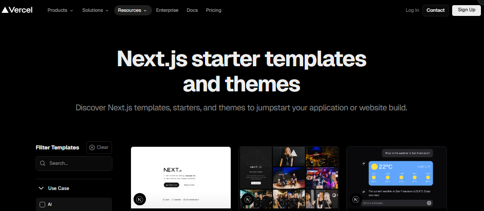 11+ Trang Web Tải Mẫu Next.js Miễn Phí & Tốt Nhất 2025 5 Trang web Vercel Templates
