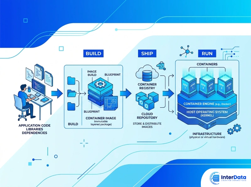 Containerization là gì? Toàn tập về công nghệ Container trong DevOps 2 Cơ chế hoạt động của công nghệ Containerization