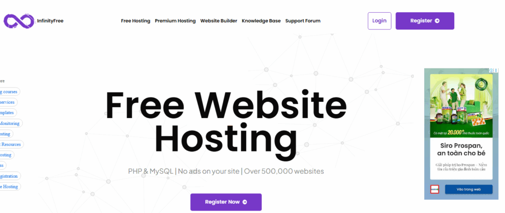 PHP Hosting là gì? Tính năng, Lợi ích & So vs Shared Hosting/VPS 8 Infinity Free