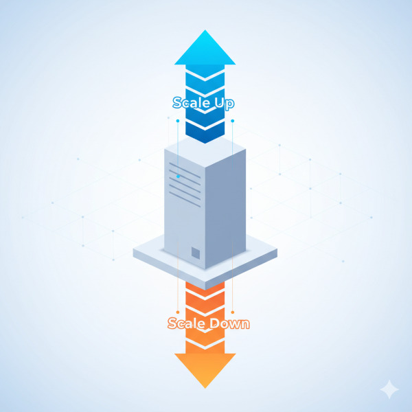 Cloud Scalability là gì? Nguyên lý, lợi ích và ứng dụng thực tế 3 Mô hình Vertical Scaling