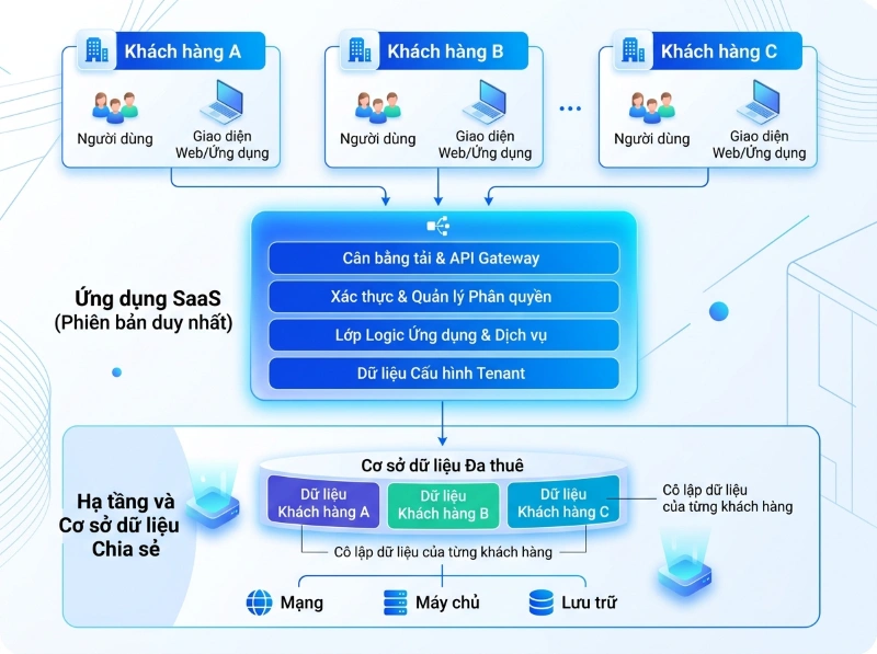 Nguyên lý hoạt động kiến trúc Multi-tenant