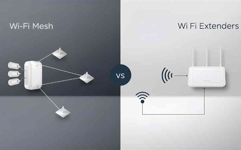 Wi-Fi Mesh là gì? Ưu/Nhược điểm, Ứng dụng & So vs bộ kích sóng 3 Wi-Fi Mesh và bộ kích sóng Wi-Fi