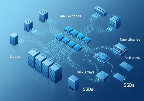 SAN (Storage Area Network) là gì? Kiến trúc, nguyên lý hoạt động và ứng dụng 4 Nguyên lý hoạt động của SAN