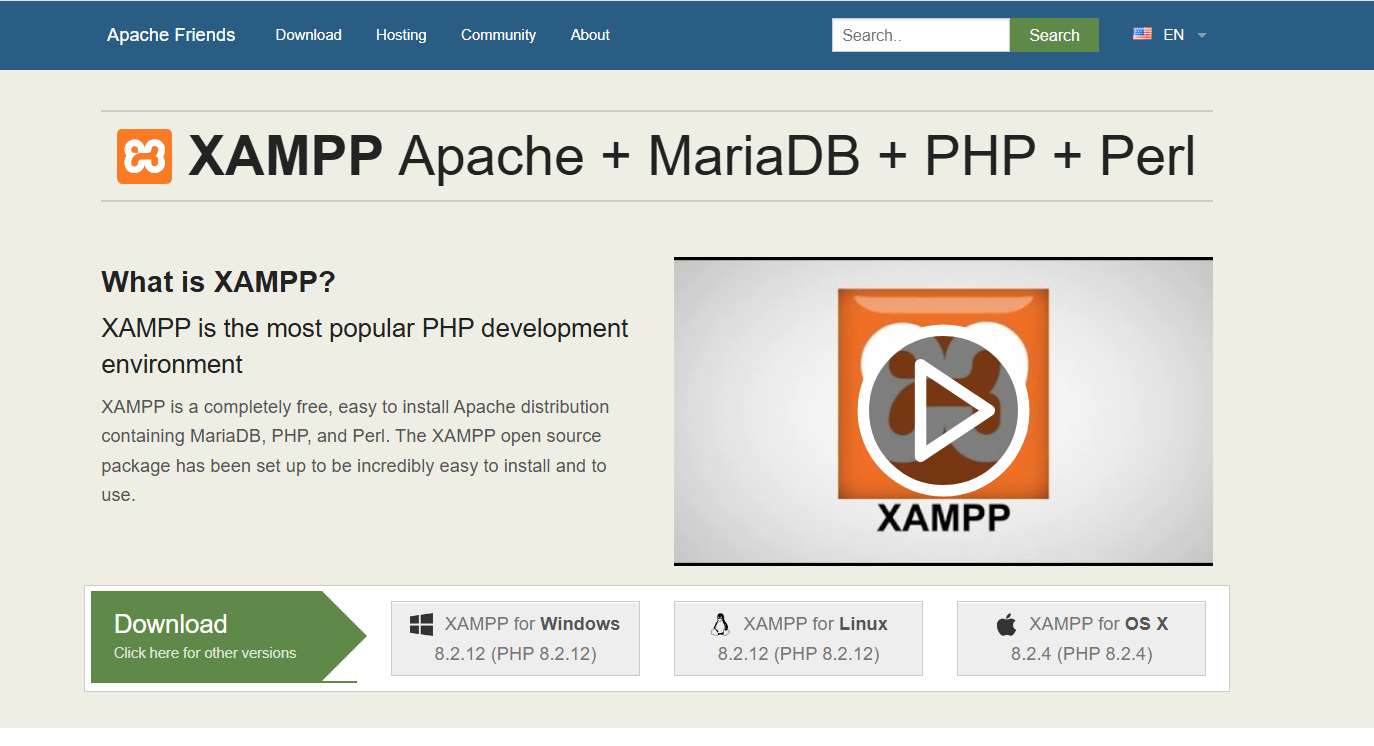 Tải XAMPP