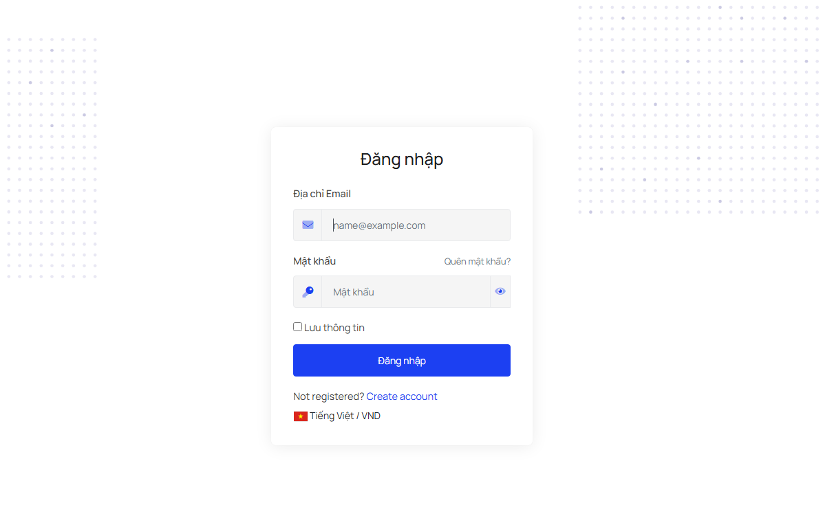 Đăng nhập vào portal InterData