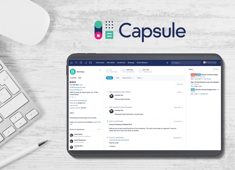 Phần mềm CRM miễn phí - Capsule CRM