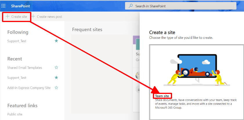 SharePoint là gì? Tính năng, Phân biệt SharePoint và OneDrive chi tiết 5 Tạo site trong SharePoint
