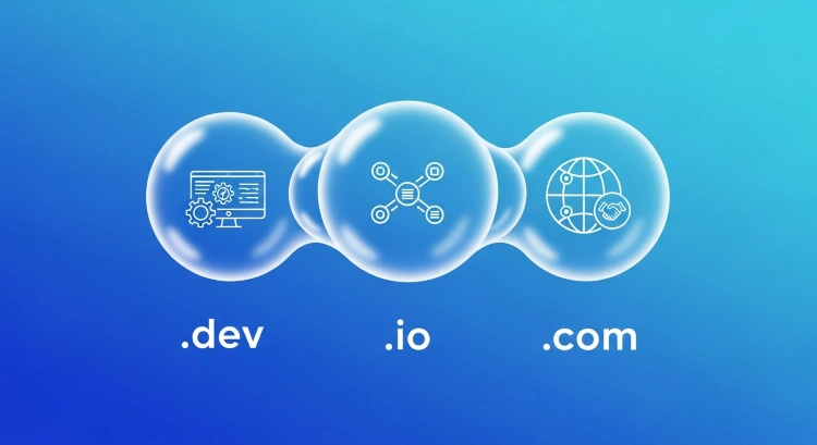 So sánh .dev vs .io vs .com