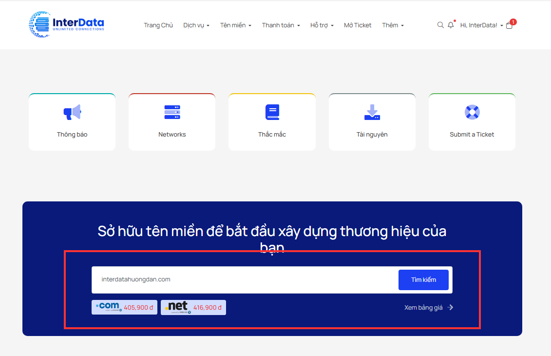 Tìm tên miền