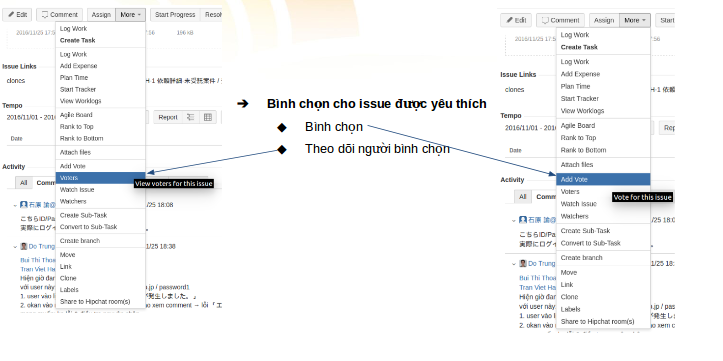 Bình chọn cho Issue