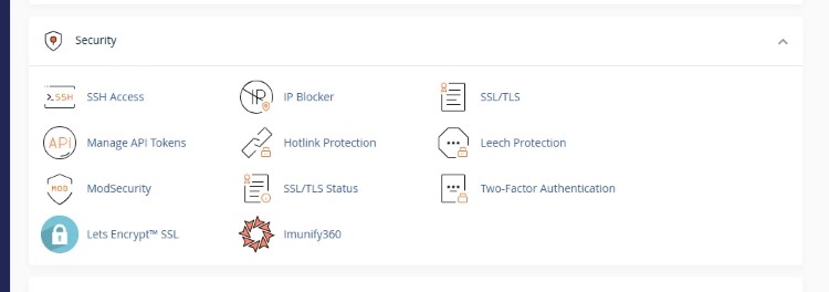 Các tính năng bảo mật có trong cPanel Hosting InterData