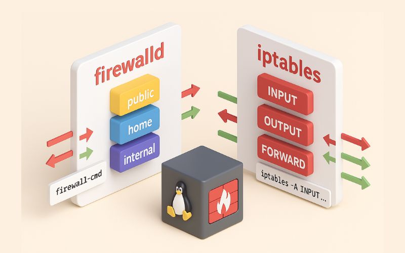 FirewallD là gì? Dùng làm gì? So với Iptables & Lệnh thường dùng 3 So sánh FirewallD và Iptables