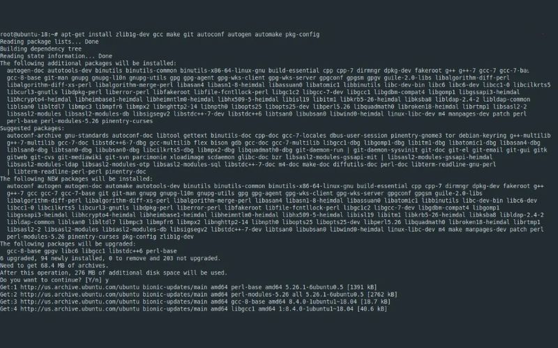 Test trên OS Ubuntu 18 với server VPS