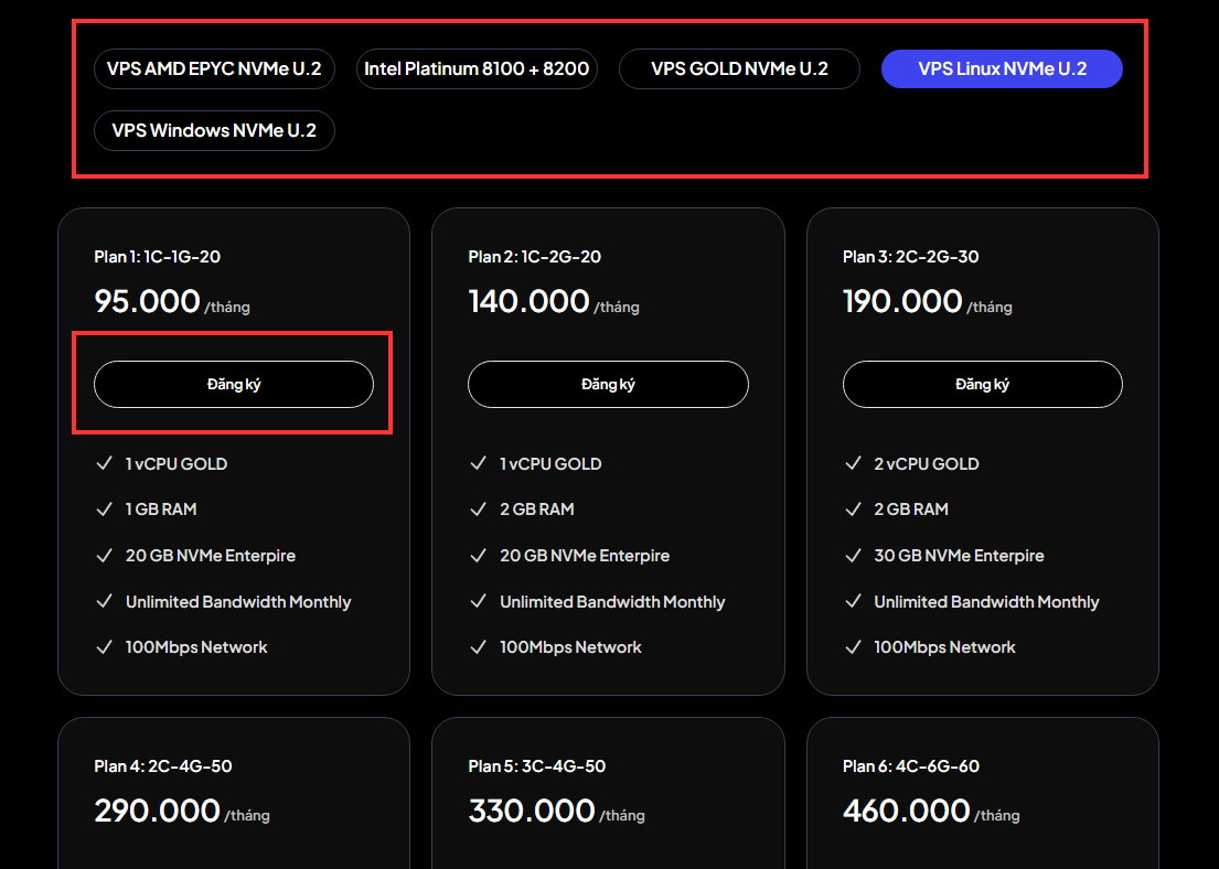 Hướng Dẫn Đăng Ký VPS InterData: Chi Tiết Từng Bước Từ A-Z 1 Lựa chọn gói dịch vụ VPS phù hợp và Khởi tạo
