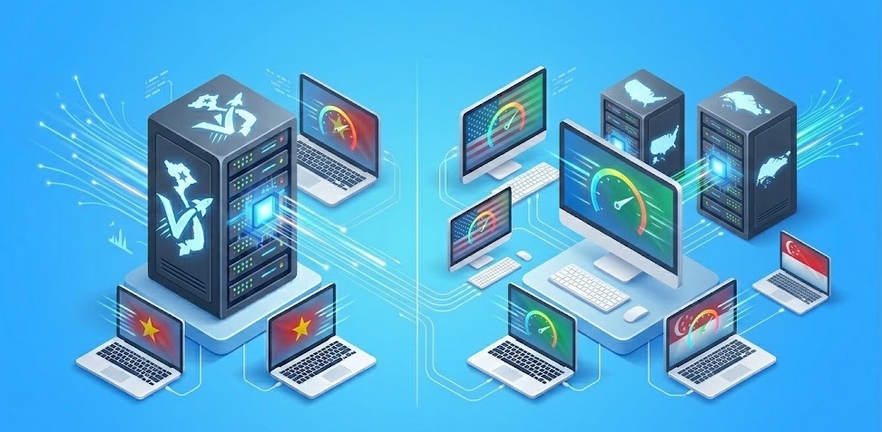 So sánh Hosting Việt Nam và nước ngoài